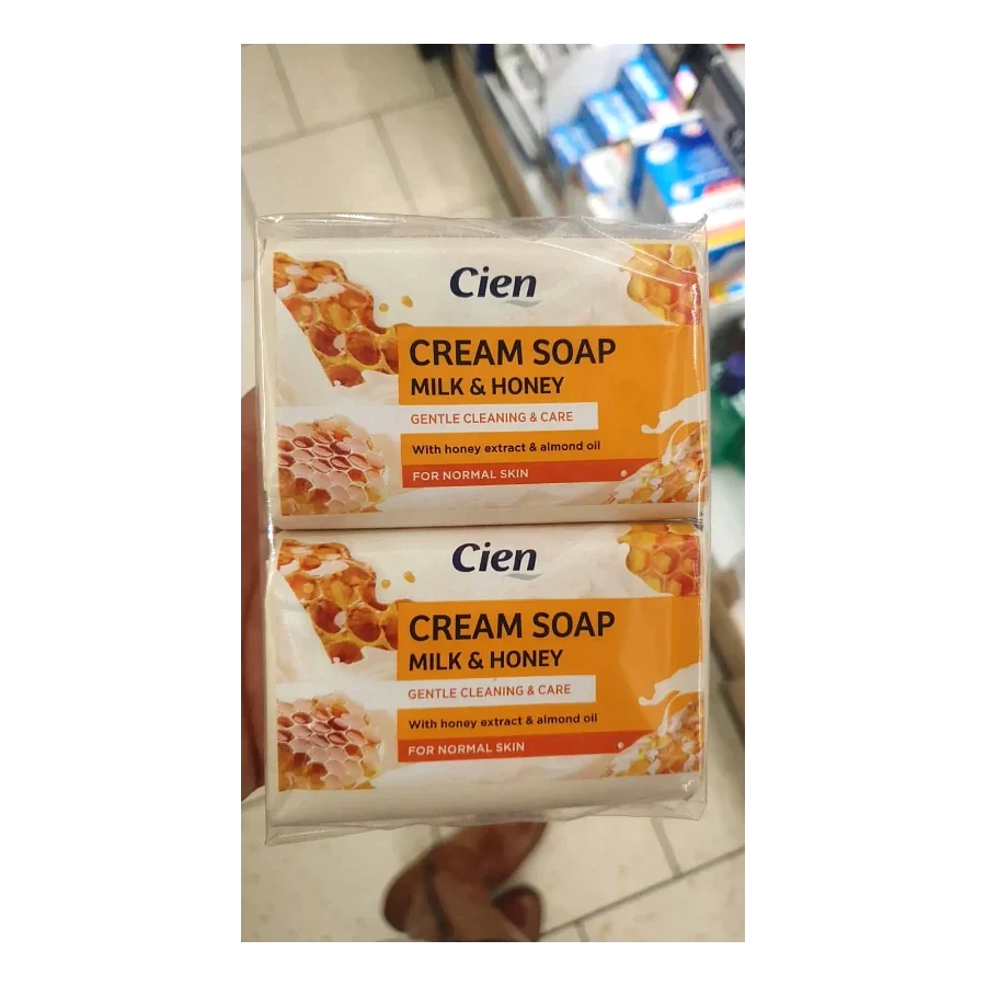 Cien Cremeseife Milch & Honig (savon en morceau au lait et au miel)